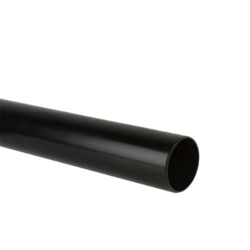 Brett Martin Solvent Soil P/E Pipe - 110mm x 4m - Black