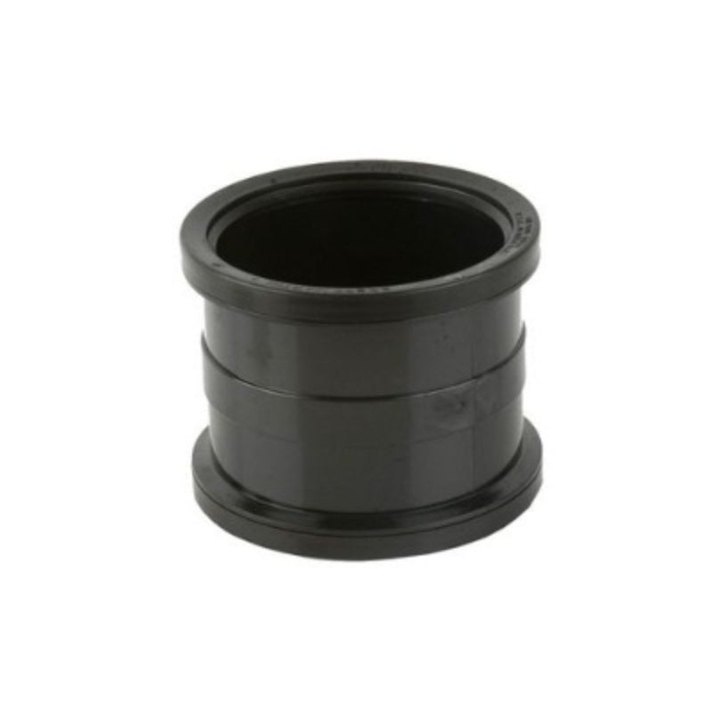 Brett Martin Solvent Soil Double Socket Pipe Connector x 110mm - Black
