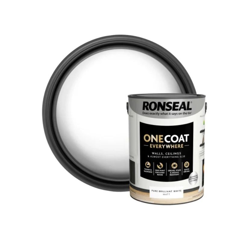 Ronseal One Coat Everywhere Interior Paint 5 Litres - All Colours - Image 2