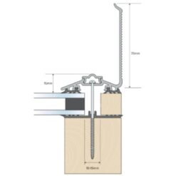 Alternative view of Capex 50 Wall Flashing Bar & gasket (3m) - All Colours