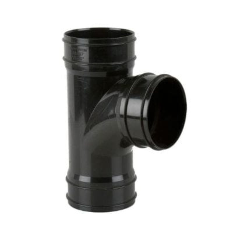 Brett Martin Solvent Soil 3 Socket Branch Without Boss - Black