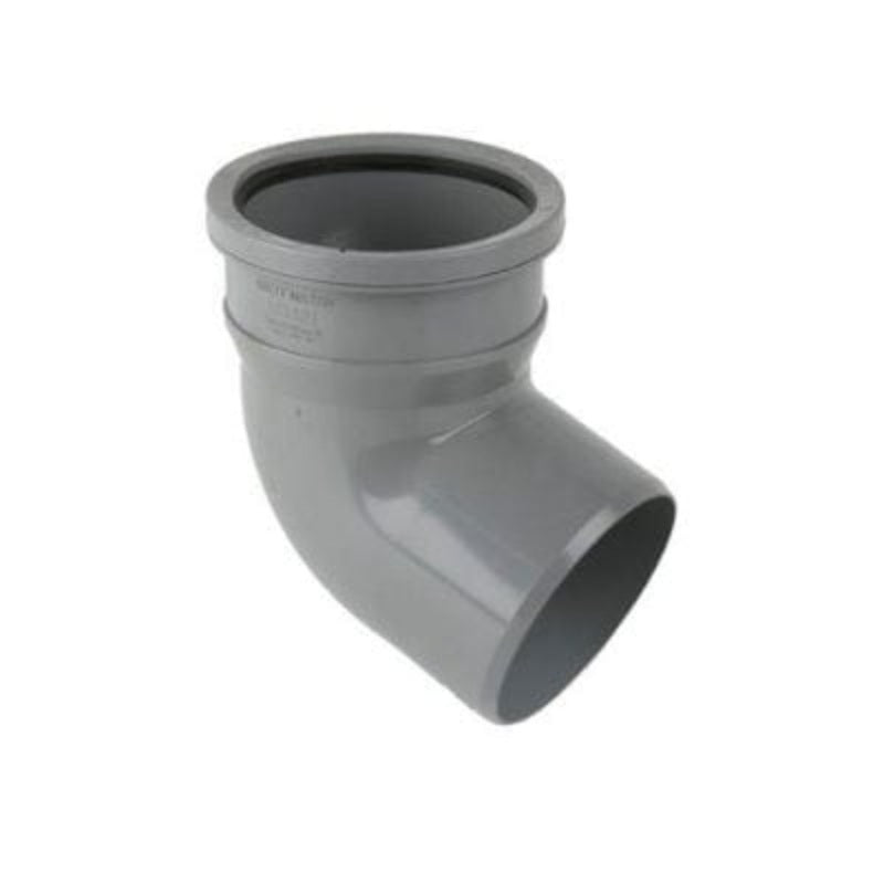 Brett Martin Soil 110mm 112.5 Degree Single Socket Bend - Grey