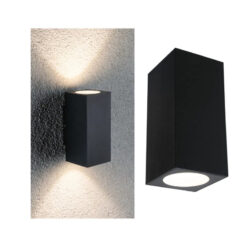 Alternative view of Outdoor 230V Flame LED Wall Light Dual Light Output - All Colours