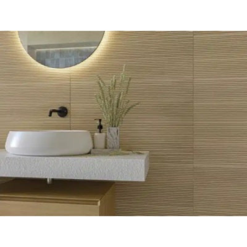 Kie Ceramic Wood Effect Cladding Matt Natural Oak Wall Tile - 300mm x 900mm (5 per Box) - Image 2