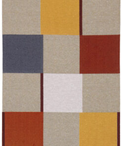 Tappeto Passatoia per la Cucina in Cotone Jaques 1 Giallo-Rosso | Design Moderno, Antiscivolo e Resistente