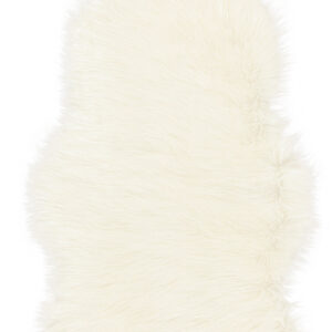 Eco Lambskin Bianco in Finta Pelliccia – Plaid, Tappeto o Coprisedia – Morbido, Elegante
