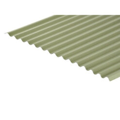 Cladco Corrugated 13/3 Profile PVC Plastisol Coated 0.7mm Metal Roof Sheet Moorland Green - All Sizes
