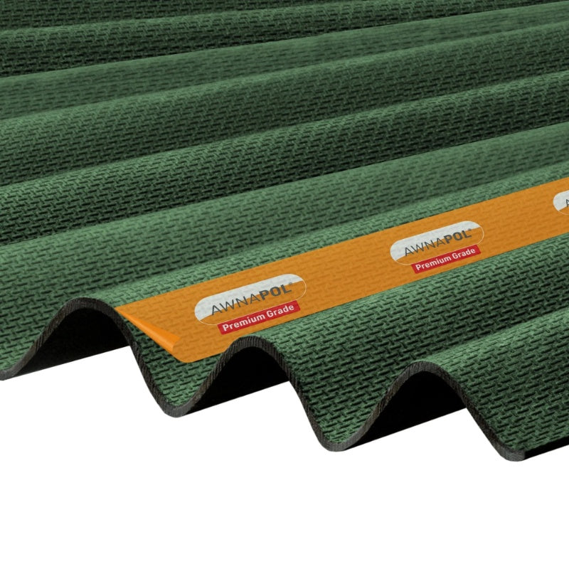 Awnapol Premium Corrugated Bitumen Sheet 930 X 2000mm - All Colours - Image 2