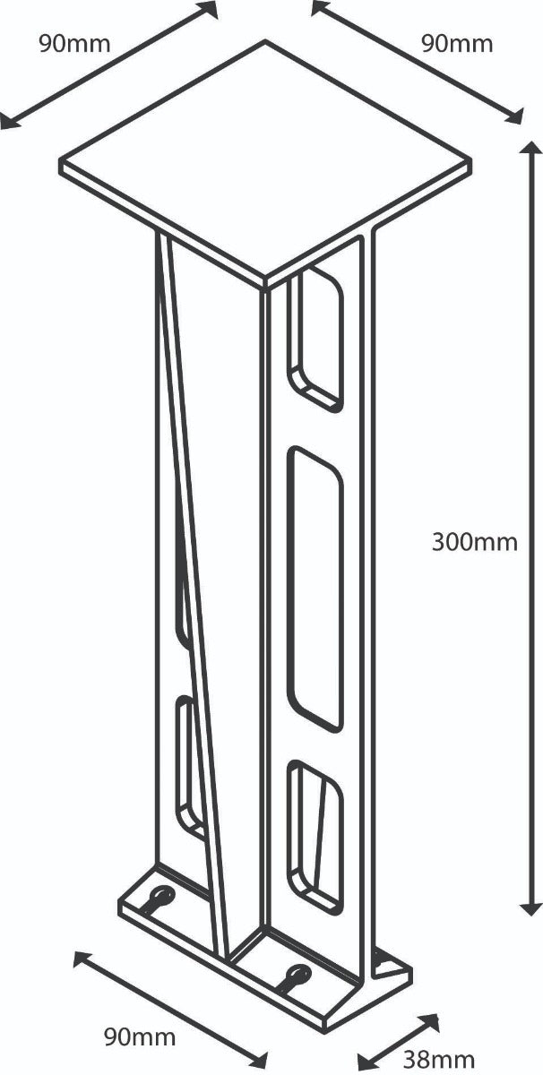 Forgefix Loft Leg 300mm x 90mm x 90mm (Box of 12) - Image 5