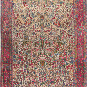 Tappeto Kerman Antico Persiano Autentico | Annodato a Mano 365x260cm