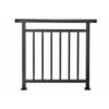 Cladco Aluminium Balustrade Black with Brackets and Foot Caps - All Sizes