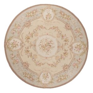 Tappeto Arazzo Aubusson Rotondo - Arte tessile - Tessuto a Mano 244x244cm