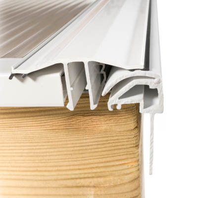 Capex Snap Down Gable End Bar (10-25mm) - White - All Sizes - Image 2