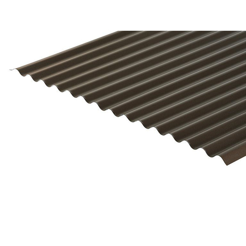 Cladco Corrugated 13/3 Profile PVC Plastisol Coated 0.7mm Metal Roof Sheet Van Dyke Brown - All Sizes - Image 25
