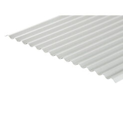 Cladco Corrugated 13/3 Profile PVC Plastisol Coated 0.7mm Metal Roof Sheet White - All Sizes